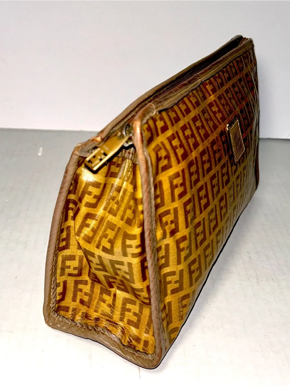 AUTHENTIC FENDI ZUCCA Monogram unisex Clutch Bag